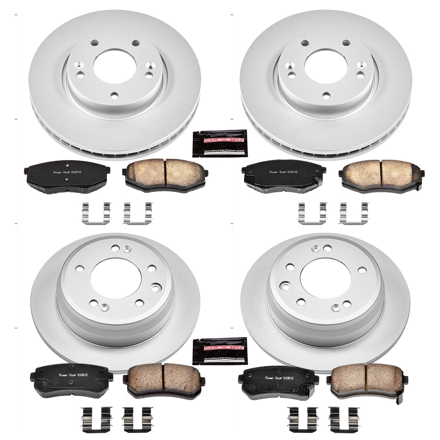 PowerStop Power Stop 10-12 Hyundai Tucson Front & Rear Z17 Evolution Geomet Coated Brake Kit CRK5807