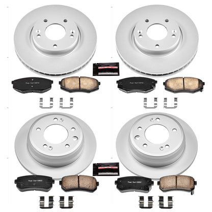 PowerStop Power Stop 10-12 Hyundai Tucson Front & Rear Z17 Evolution Geomet Coated Brake Kit CRK5807