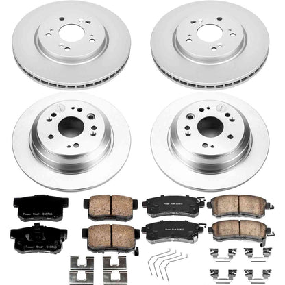 PowerStop Power Stop 12-15 Honda Crosstour Front & Rear Z17 Evolution Geomet Coated Brake Kit CRK5816