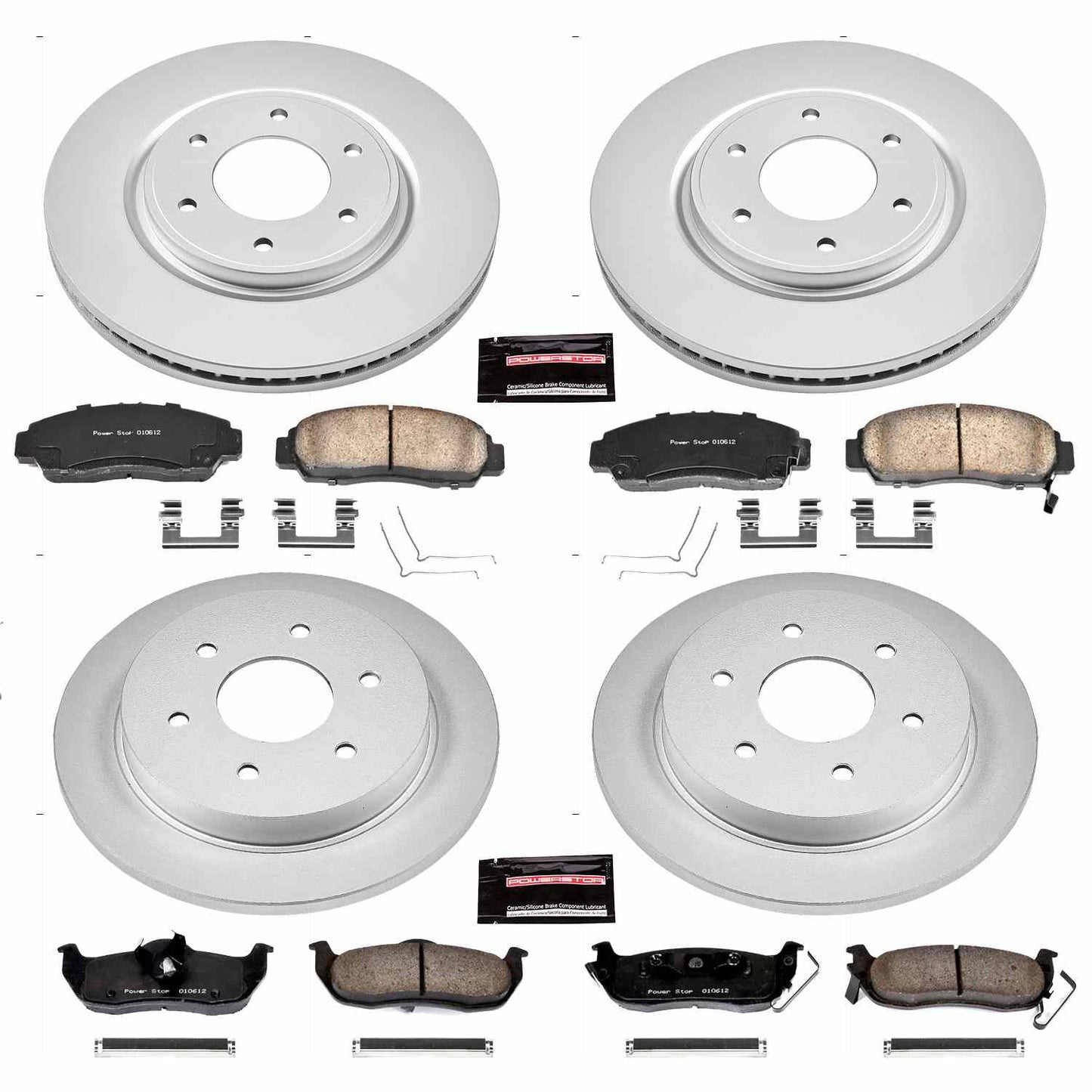PowerStop Power Stop 12-15 Nissan Armada Front & Rear Z17 Evolution Geomet Coated Brake Kit CRK5822