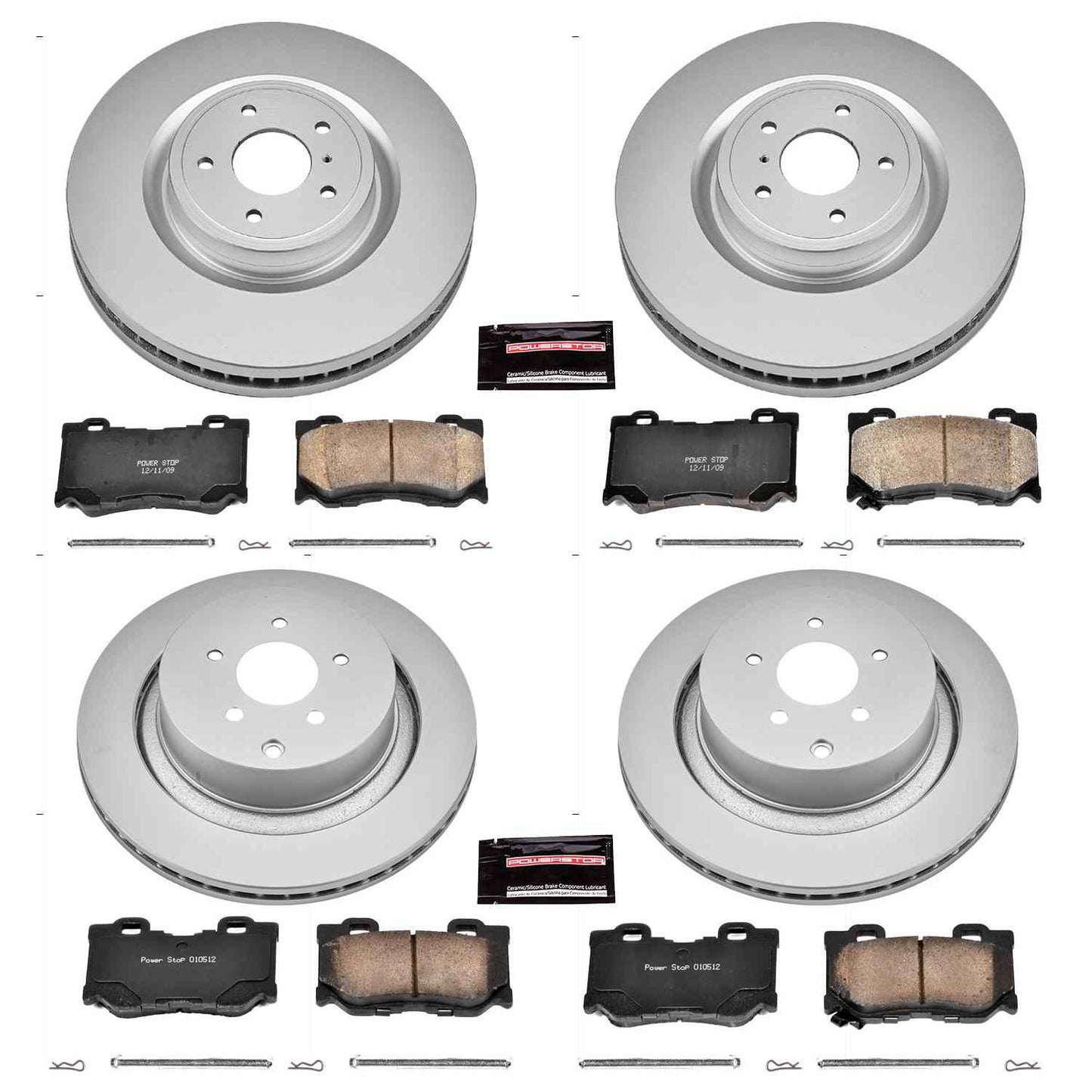 PowerStop Power Stop 09-13 Infiniti FX50 Front & Rear Z17 Evolution Geomet Coated Brake Kit CRK5823