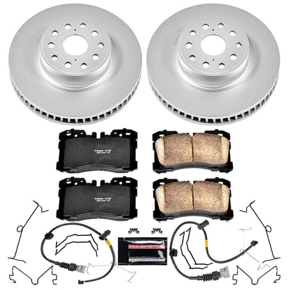PowerStop Power Stop 10-17 Lexus LS460 Front Z17 Evolution Geomet Coated Brake Kit CRK5824