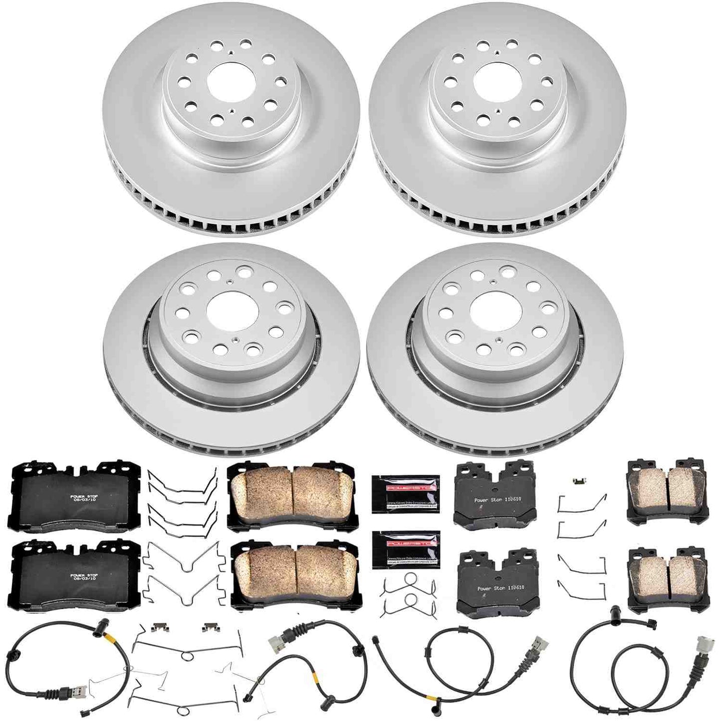PowerStop Power Stop 10-17 Lexus LS460 Front & Rear Z17 Evolution Geomet Coated Brake Kit CRK5825