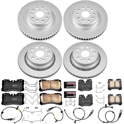 PowerStop Power Stop 10-17 Lexus LS460 Front & Rear Z17 Evolution Geomet Coated Brake Kit CRK5825