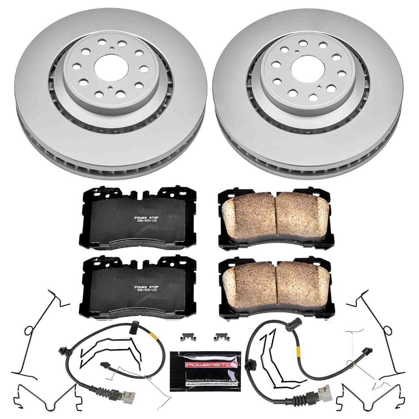 PowerStop Power Stop 10-17 Lexus LS460 Front Z17 Evolution Geomet Coated Brake Kit CRK5826