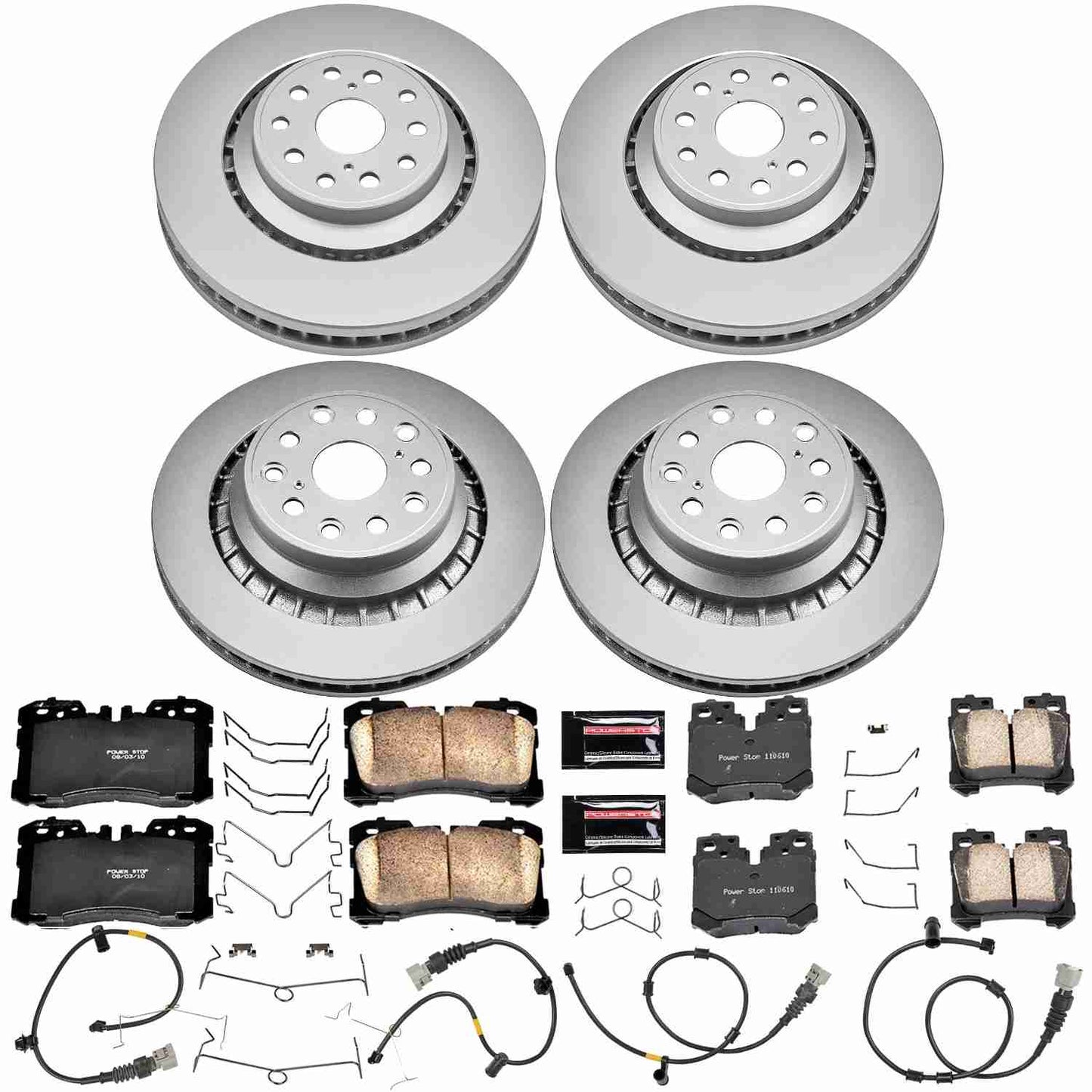 PowerStop Power Stop 10-17 Lexus LS460 Front & Rear Z17 Evolution Geomet Coated Brake Kit CRK5827