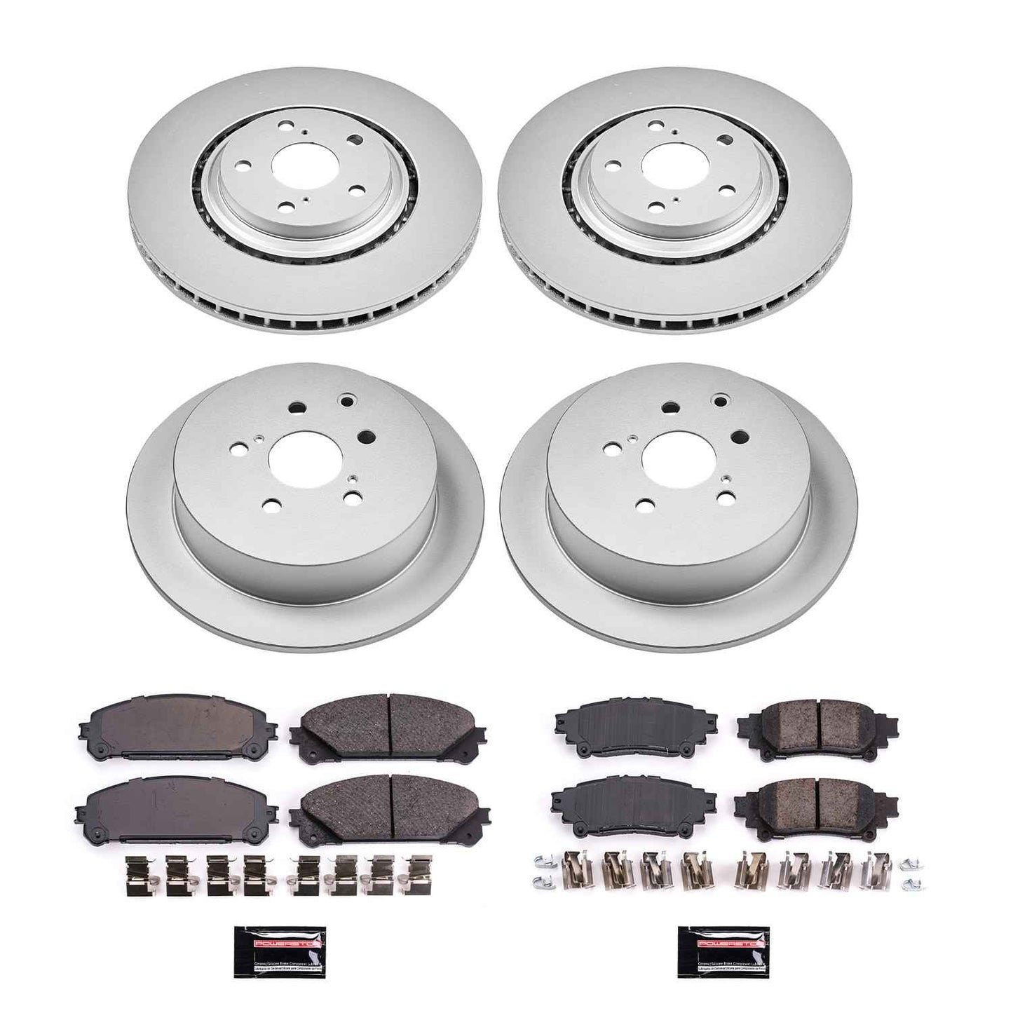 PowerStop Power Stop 10-15 Lexus RX350 Front & Rear Z17 Evolution Geomet Coated Brake Kit CRK5828