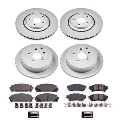 PowerStop Power Stop 10-15 Lexus RX350 Front & Rear Z17 Evolution Geomet Coated Brake Kit CRK5828