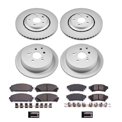 PowerStop Power Stop 10-15 Lexus RX350 Front & Rear Z17 Evolution Geomet Coated Brake Kit CRK5828