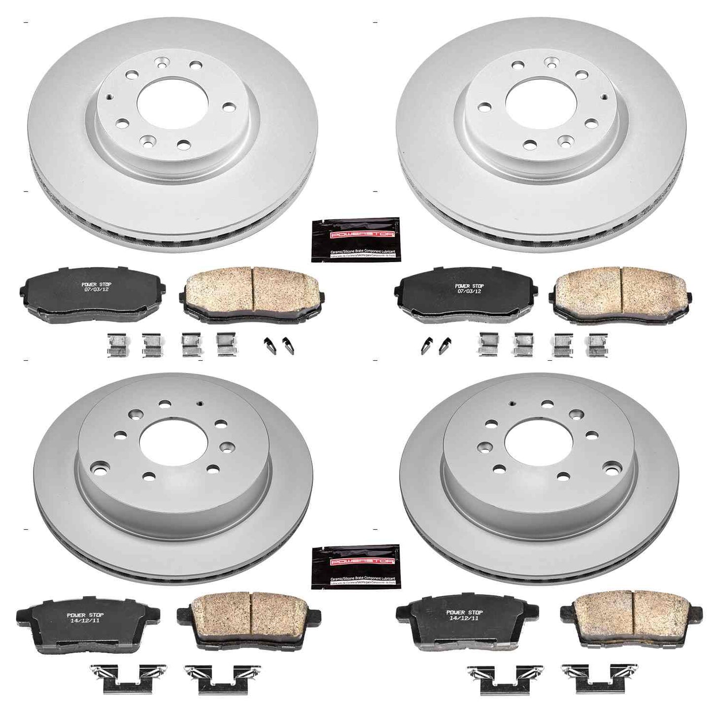 PowerStop Power Stop 07-12 Mazda CX-7 Front & Rear Z17 Evolution Geomet Coated Brake Kit CRK5829