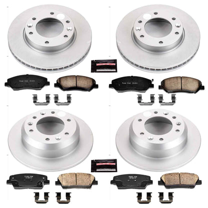 PowerStop Power Stop 07-08 Hyundai Entourage Front & Rear Z17 Evolution Geomet Coated Brake Kit CRK5831