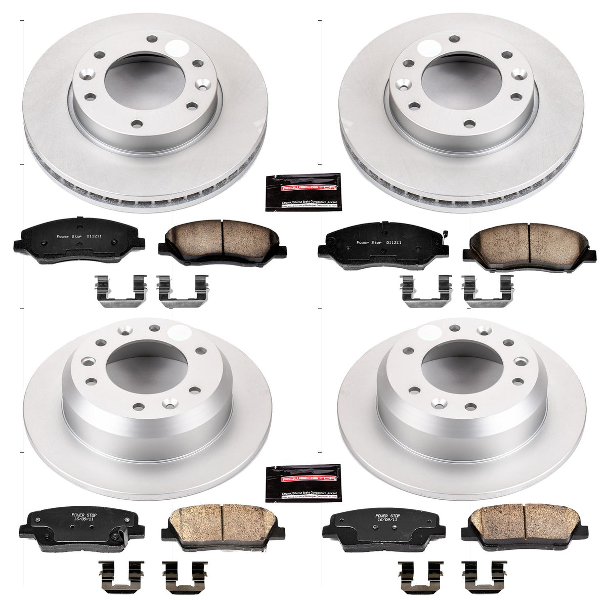 PowerStop Power Stop 07-08 Hyundai Entourage Front & Rear Z17 Evolution Geomet Coated Brake Kit CRK5831