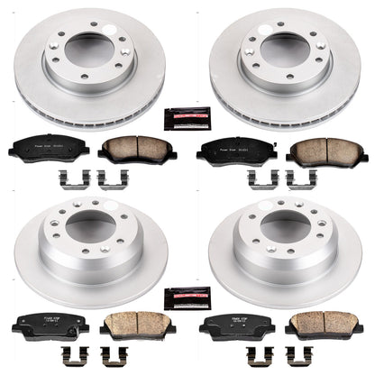 PowerStop Power Stop 07-08 Hyundai Entourage Front & Rear Z17 Evolution Geomet Coated Brake Kit CRK5831