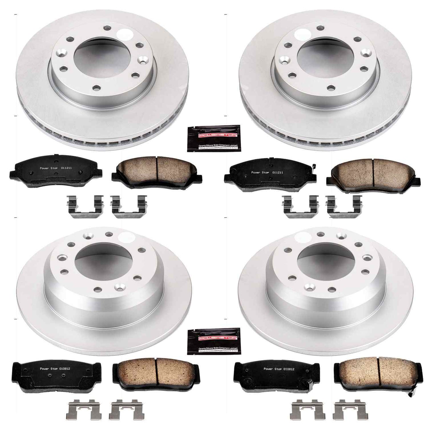 PowerStop Power Stop 2007 Hyundai Entourage Front & Rear Z17 Evolution Geomet Coated Brake Kit CRK5832