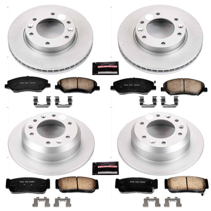 PowerStop Power Stop 2007 Hyundai Entourage Front & Rear Z17 Evolution Geomet Coated Brake Kit CRK5832
