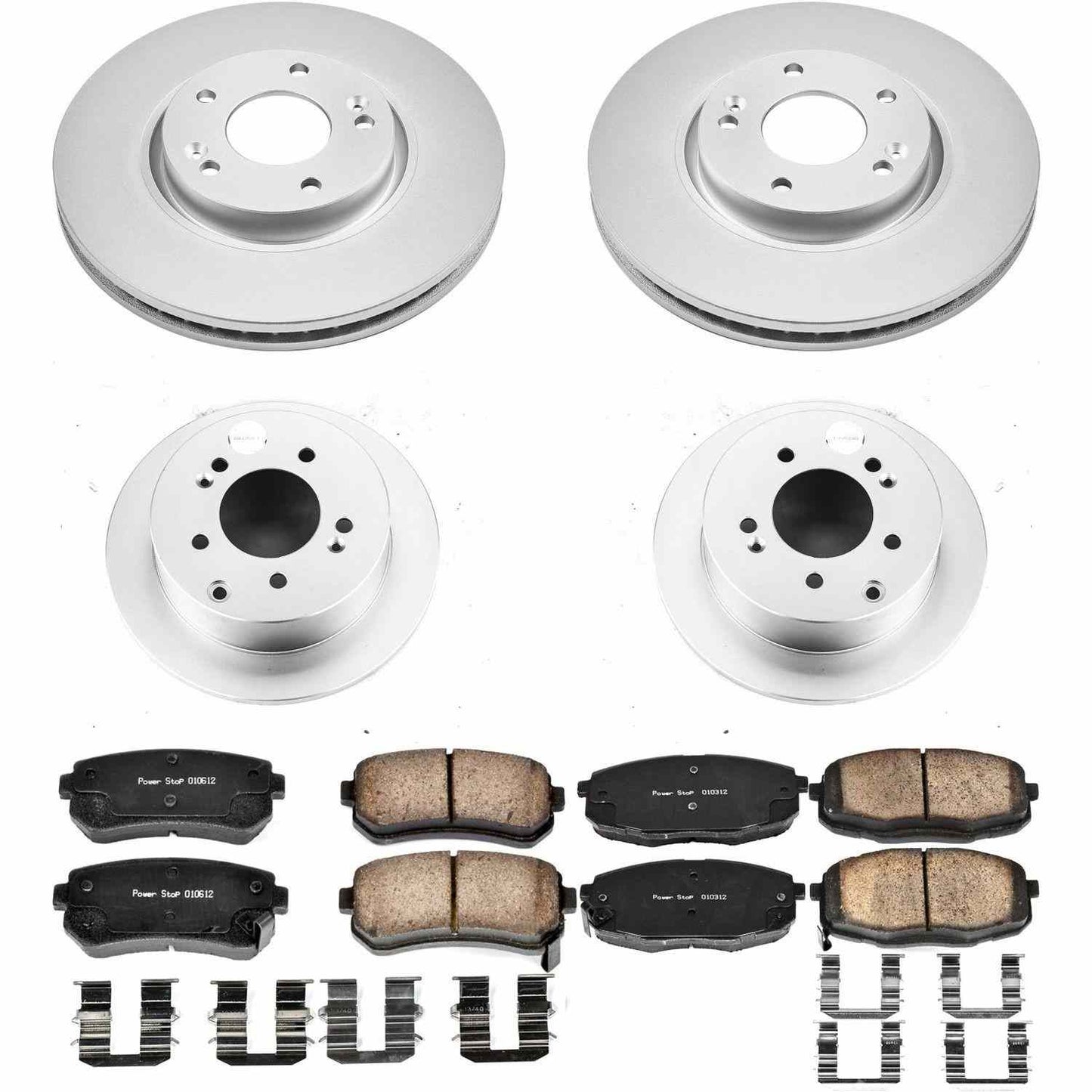 PowerStop Power Stop 10-13 Kia Forte Front & Rear Z17 Evolution Geomet Coated Brake Kit CRK5838
