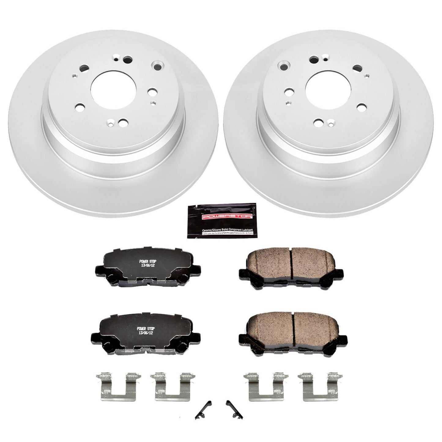 PowerStop Power Stop 12-15 Honda Pilot Rear Z17 Evolution Geomet Coated Brake Kit CRK5839