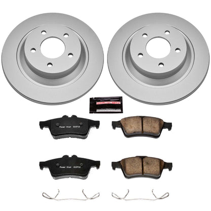 PowerStop Power Stop 08-10 Mazda 5 Rear Z17 Evolution Geomet Coated Brake Kit CRK5842