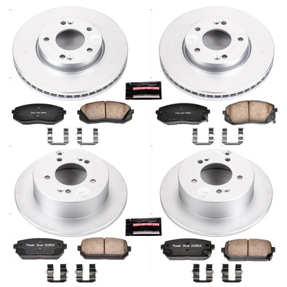 PowerStop Power Stop 07-10 Kia Rondo Front & Rear Z17 Evolution Geomet Coated Brake Kit CRK5852