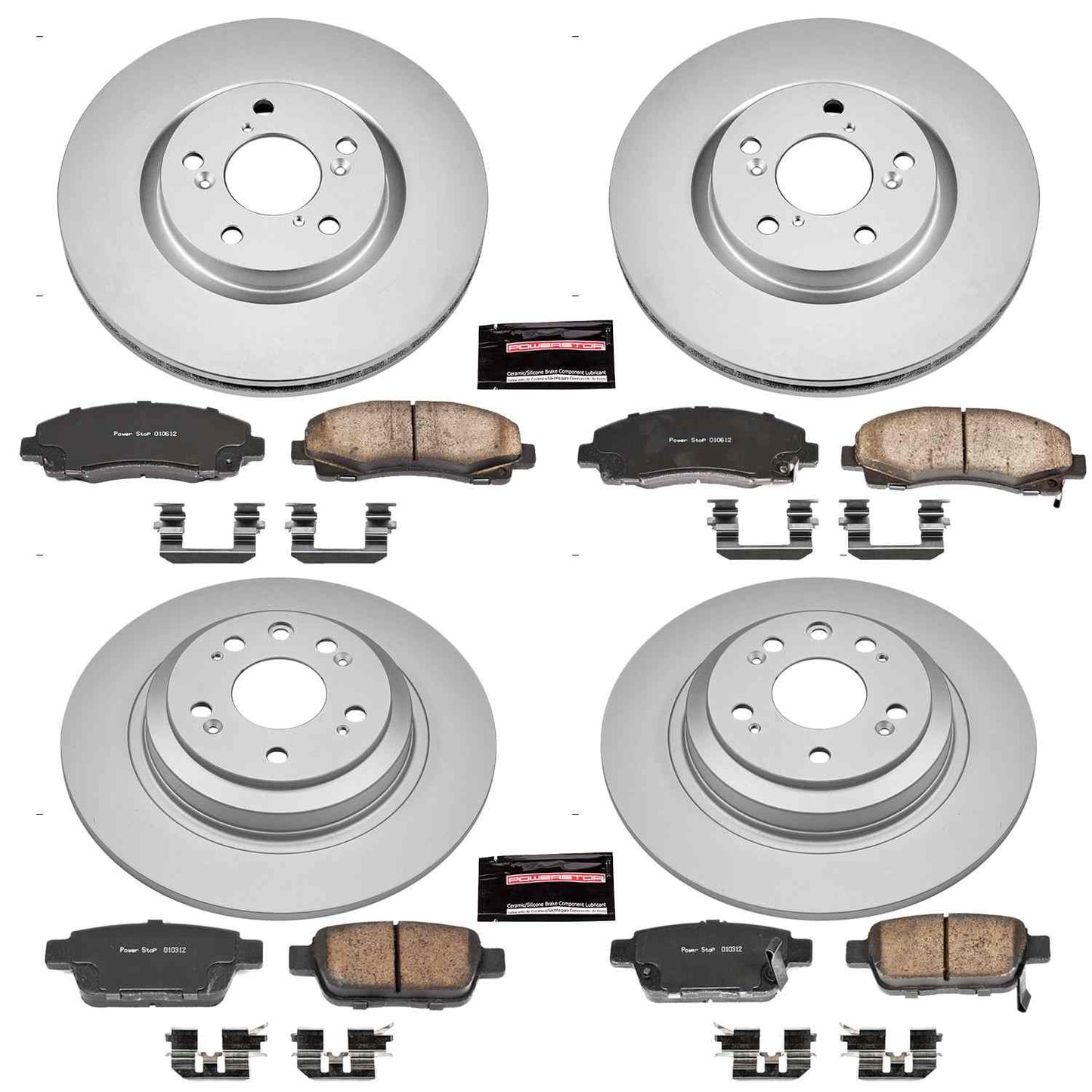 PowerStop Power Stop 09-14 Acura TL Front & Rear Z17 Evolution Geomet Coated Brake Kit CRK5856