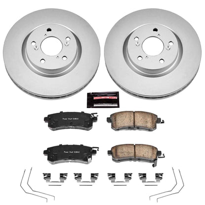 PowerStop Power Stop 11-14 Honda Odyssey Front Z17 Evolution Geomet Coated Brake Kit CRK5857