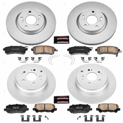 PowerStop Power Stop 11-14 Honda Odyssey Front & Rear Z17 Evolution Geomet Coated Brake Kit CRK5858