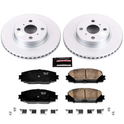 PowerStop Power Stop 2013 Scion iQ Front Z17 Evolution Geomet Coated Brake Kit CRK5863