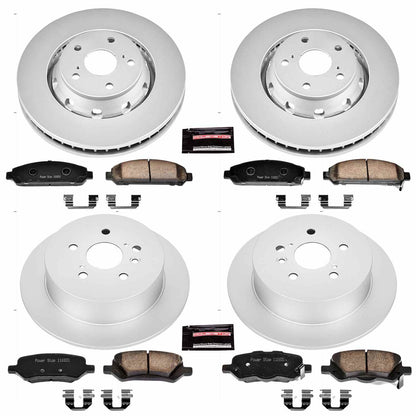 PowerStop Power Stop 09-16 Toyota Venza Front & Rear Z17 Evolution Geomet Coated Brake Kit CRK5866