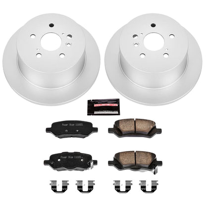 PowerStop Power Stop 09-16 Toyota Venza Rear Z17 Evolution Geomet Coated Brake Kit CRK5867