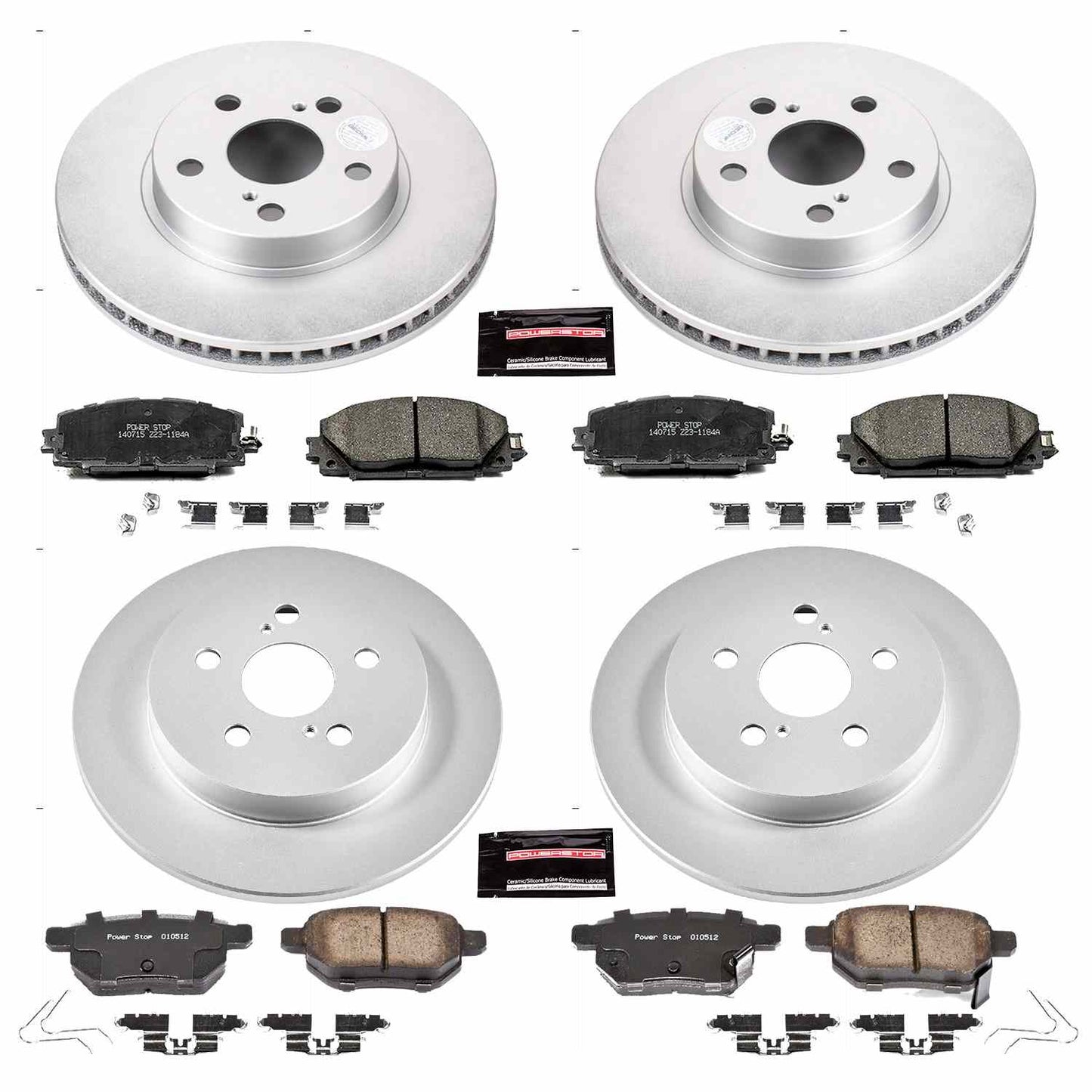 PowerStop Power Stop 11-17 Lexus CT200h Front & Rear Z17 Evolution Geomet Coated Brake Kit CRK5871