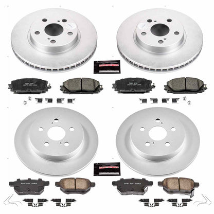 PowerStop Power Stop 11-17 Lexus CT200h Front & Rear Z17 Evolution Geomet Coated Brake Kit CRK5871