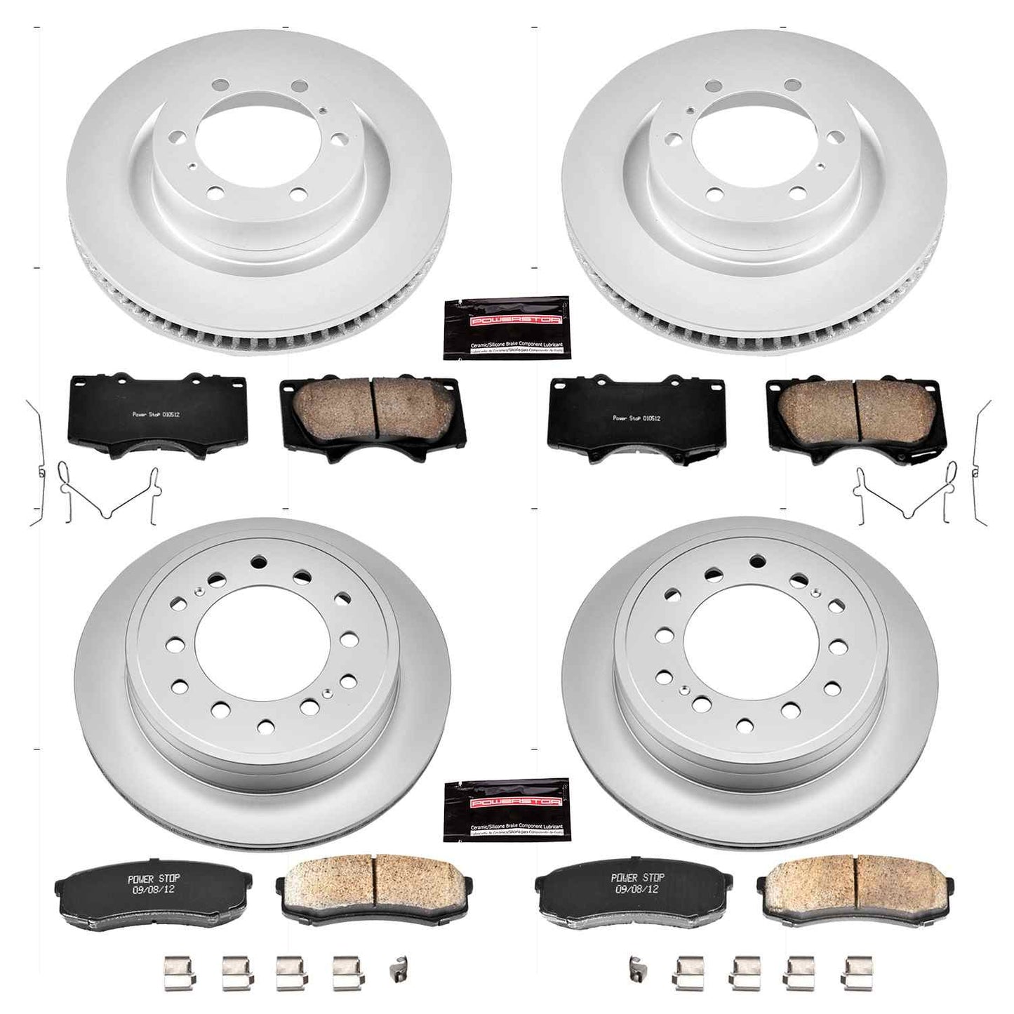 PowerStop Power Stop 10-19 Lexus GX460 Front & Rear Z17 Evolution Geomet Coated Brake Kit CRK5874
