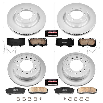 PowerStop Power Stop 10-19 Lexus GX460 Front & Rear Z17 Evolution Geomet Coated Brake Kit CRK5874