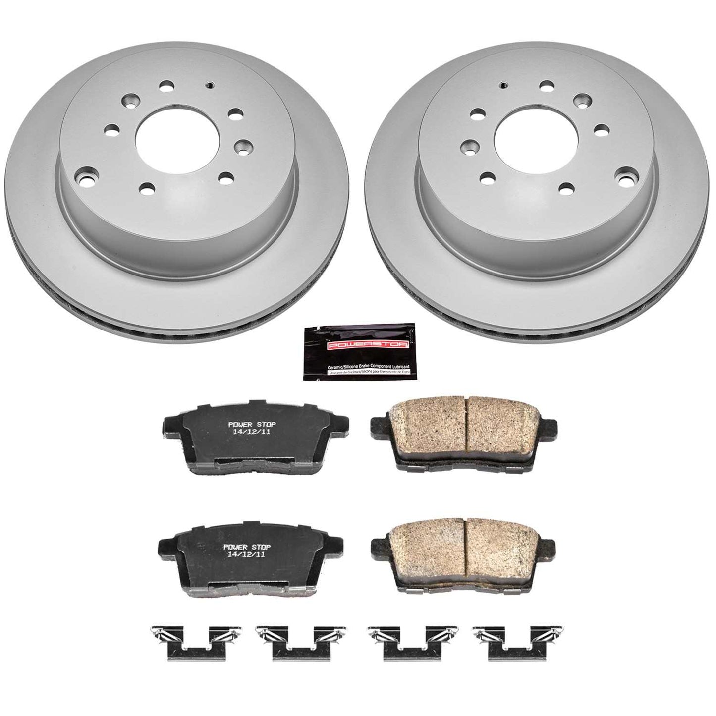 PowerStop Power Stop 07-12 Mazda CX-7 Rear Z17 Evolution Geomet Coated Brake Kit CRK5876