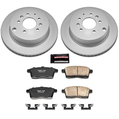 PowerStop Power Stop 07-12 Mazda CX-7 Rear Z17 Evolution Geomet Coated Brake Kit CRK5876