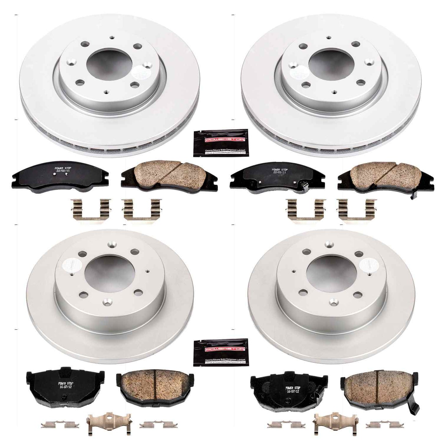 PowerStop Power Stop 04-09 Kia Spectra Front & Rear Z17 Evolution Geomet Coated Brake Kit CRK5904