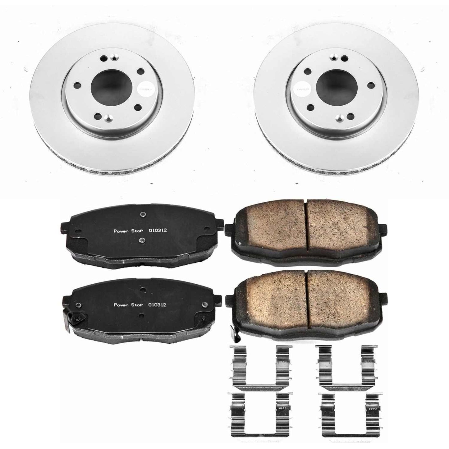 PowerStop Power Stop 10-13 Kia Forte Front Z17 Evolution Geomet Coated Brake Kit CRK5911