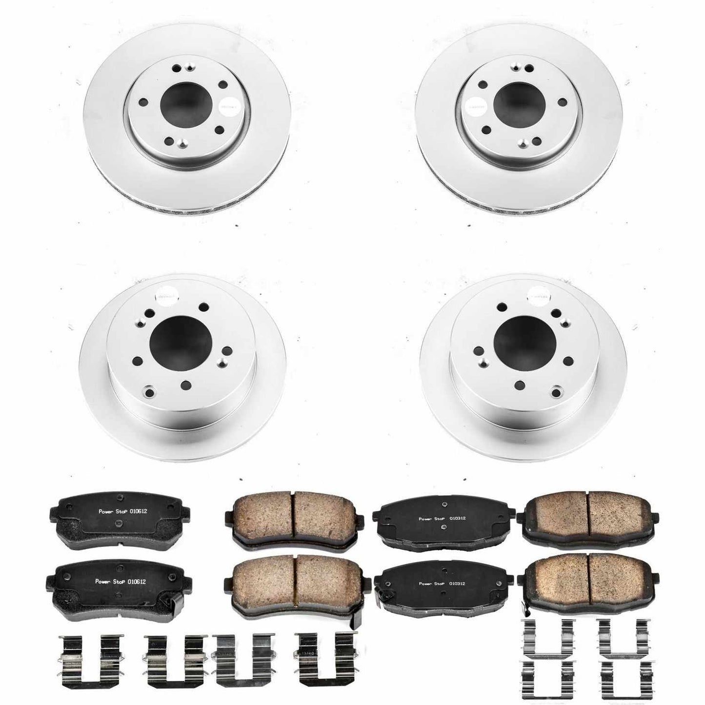 PowerStop Power Stop 10-13 Kia Forte Front & Rear Z17 Evolution Geomet Coated Brake Kit CRK5912