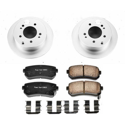 PowerStop Power Stop 10-13 Kia Forte Rear Z17 Evolution Geomet Coated Brake Kit CRK5915
