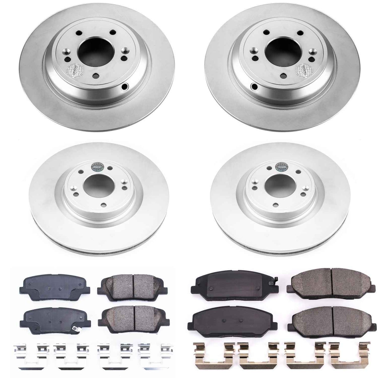 PowerStop Power Stop 2009 Hyundai Genesis Front & Rear Z17 Evolution Geomet Coated Brake Kit CRK5922