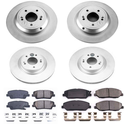 PowerStop Power Stop 2009 Hyundai Genesis Front & Rear Z17 Evolution Geomet Coated Brake Kit CRK5922
