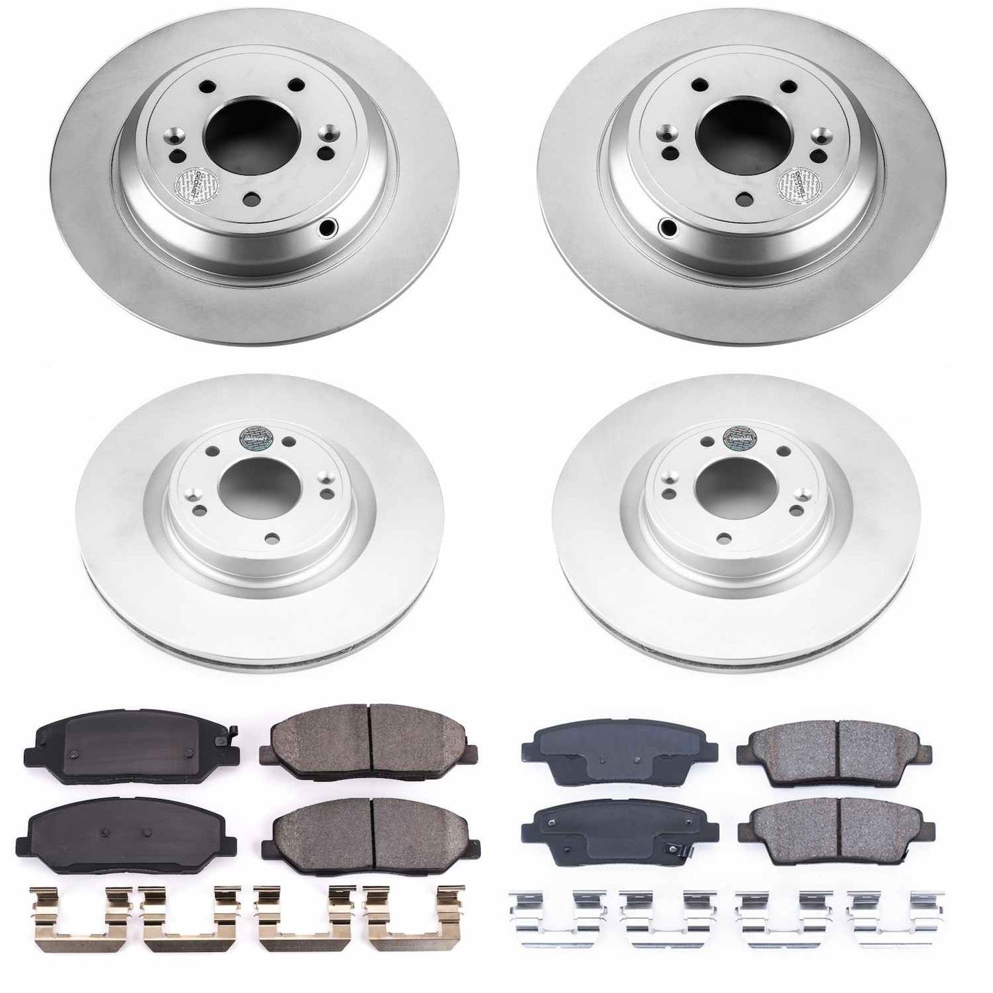 PowerStop Power Stop 10-11 Hyundai Genesis Front & Rear Z17 Evolution Geomet Coated Brake Kit CRK5923