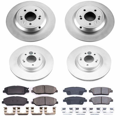 PowerStop Power Stop 10-11 Hyundai Genesis Front & Rear Z17 Evolution Geomet Coated Brake Kit CRK5923