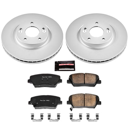PowerStop Power Stop 10-12 Hyundai Santa Fe Front Z17 Evolution Geomet Coated Brake Kit CRK5926