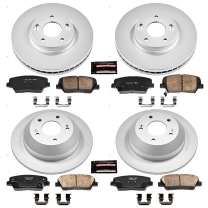 PowerStop Power Stop 10-12 Hyundai Santa Fe Front & Rear Z17 Evolution Geomet Coated Brake Kit CRK5927