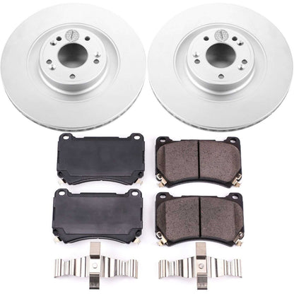 PowerStop Power Stop 2011 Hyundai Equus Front Z17 Evolution Geomet Coated Brake Kit CRK5928