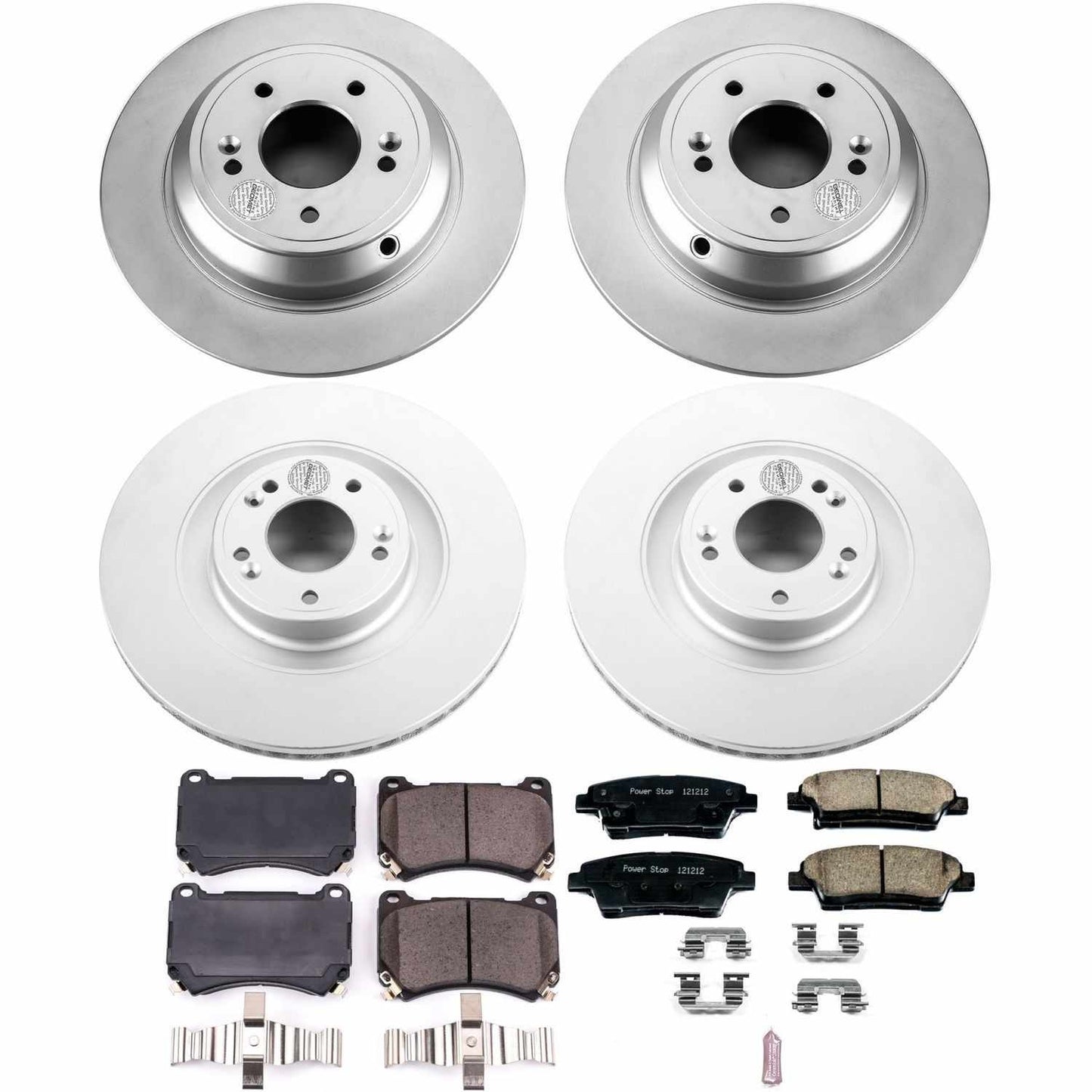 PowerStop Power Stop 12-14 Hyundai Genesis Front & Rear Z17 Evolution Geomet Coated Brake Kit CRK5929