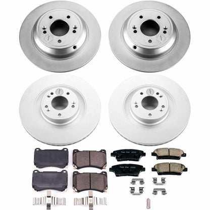 PowerStop Power Stop 12-14 Hyundai Genesis Front & Rear Z17 Evolution Geomet Coated Brake Kit CRK5929
