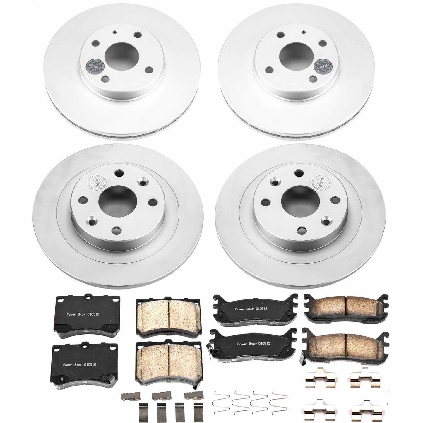 PowerStop Power Stop 97-03 Ford Escort Front & Rear Z17 Evolution Geomet Coated Brake Kit CRK5931