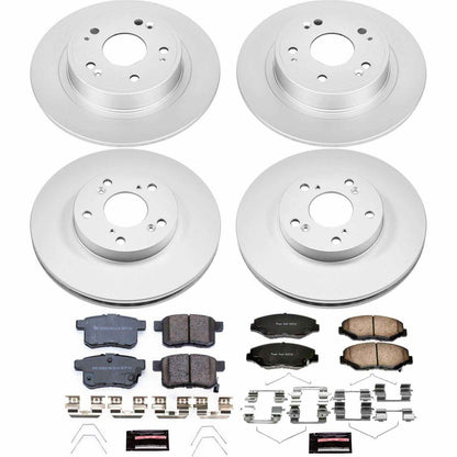 PowerStop Power Stop 11-12 Honda Accord Front & Rear Z17 Evolution Geomet Coated Brake Kit CRK5934